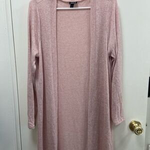 Torrid size 0X Pink Long Sleeve Long length Open Cardigan